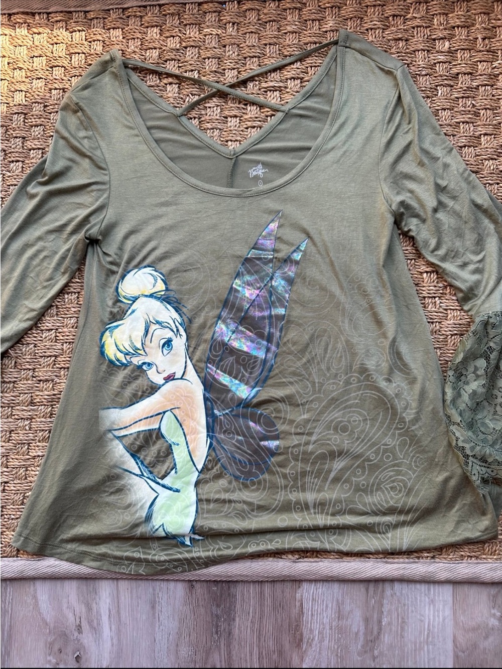 Disney Boutique , Tinker Bell, long  bell  Sleeves  Top